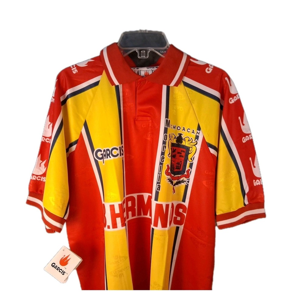 NOS Gracis Morelia Monarcas Mexico Liga MX Soccer Jersey B Hermanos Size XL  Y2K - Picture 4 of 13